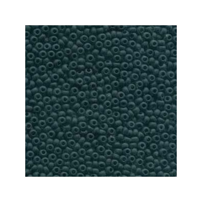 11/0 Preciosa Rocailles Perlen, Rund (ca. 2 mm), Farbe: Jet Matte, Röhrchen mit ca. 24 Gramm 