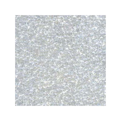 11/0 Preciosa Rocailles Perlen, Rund (ca. 2 mm), Farbe: Crystal AB, Röhrchen mit ca. 24 Gramm 