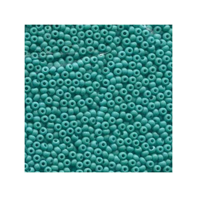 11/0 Preciosa Rocailles Perlen, Rund (ca. 2 mm), Farbe: Green Turquoise, Röhrchen mit ca. 24 Gramm 