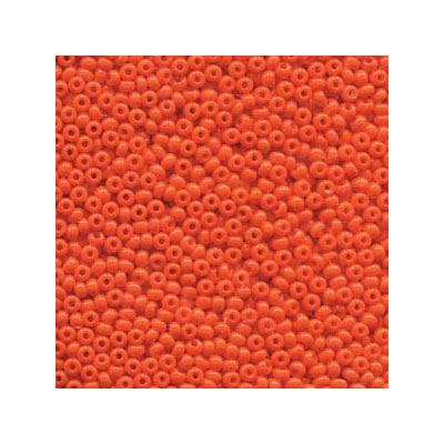 11/0 Preciosa Rocailles Perlen, Rund (ca. 2 mm), Farbe: Orange, Röhrchen mit ca. 24 Gramm 