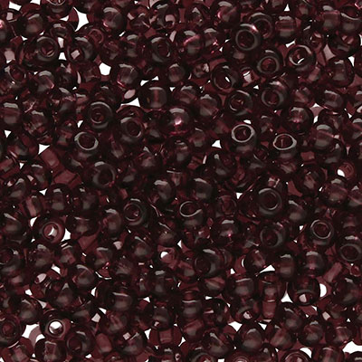 6/0 Preciosa Rocailles Perlen, Rund (ca. 4 mm), Farbe: Amethyst, Röhrchen mit ca. 20 Gramm 