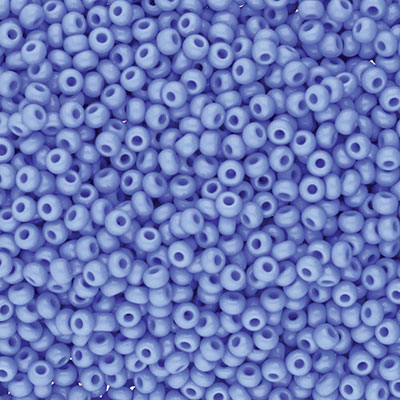 6/0 Preciosa Rocailles Perlen, Rund (ca. 4 mm), Farbe: Light RoyaL Blue, Röhrchen mit ca. 20 Gramm 