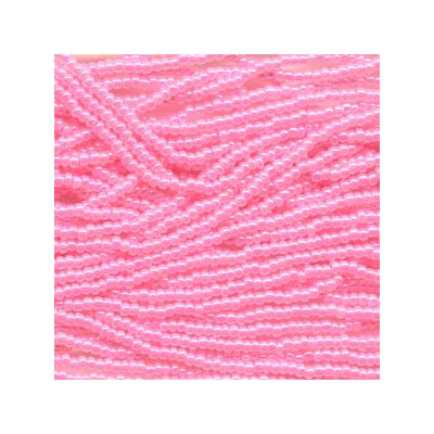 6/0 Preciosa Rocailles Perlen, Rund (ca. 4 mm), Farbe: Pink Ceylon, Röhrchen mit ca. 20 Gramm 