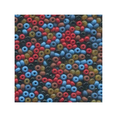 6/0 Preciosa Rocailles Perlen, Rund (ca. 4 mm), Farbe: Cherokee Mix, Röhrchen mit ca. 24 Gramm 