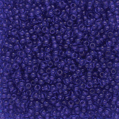 8/0 Preciosa Rocailles Perlen, Rund (ca. 3 mm), Farbe: Dark Sapphire, Röhrchen mit ca. 22 Gramm 