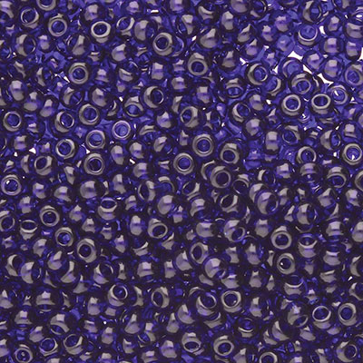 8/0 Preciosa Rocailles Perlen, Rund (ca. 3 mm), Farbe: Cobalt, Röhrchen mit ca. 22 Gramm 
