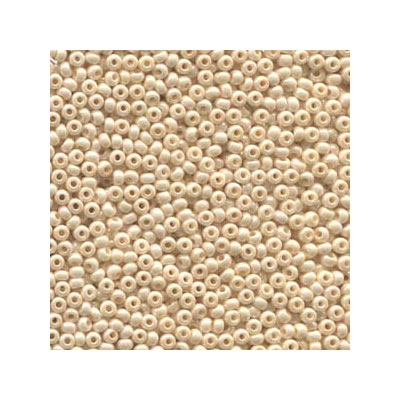 8/0 Preciosa Rocailles Perlen, Rund (ca. 3 mm), Farbe: Eggshell, Röhrchen mit ca. 22 Gramm 