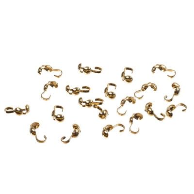 20 squeezing calottes with felling hole, gold-coloured 