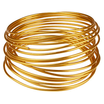 Aluminium wire, diameter 2 mm, length 4 m, gold-coloured 