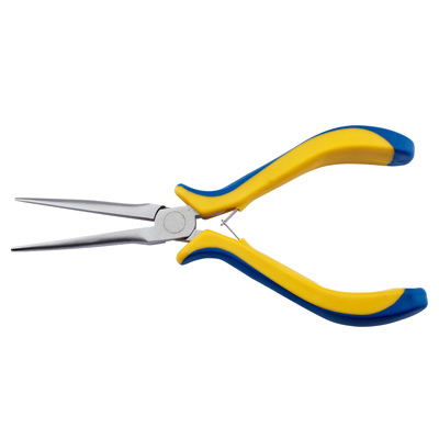 Flat nose pliers with long tip, length 15 cm 