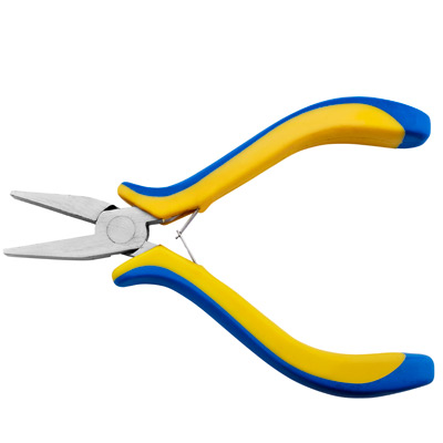 Flat nose pliers with wide tip, length 13 cm 