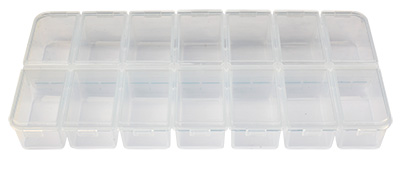 Boîte de tri, 14 compartiments, 28,5 x 13 x 3,5 cm 