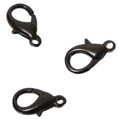 Carabiner 15 mm, anthracite, 3 pieces 