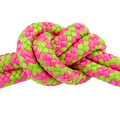 Sail rope, diameter 10 mm, length 1 m, pink-yellow mix 