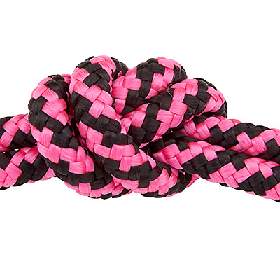 Sail rope, diameter 10 mm, length 1 m, black-pink 