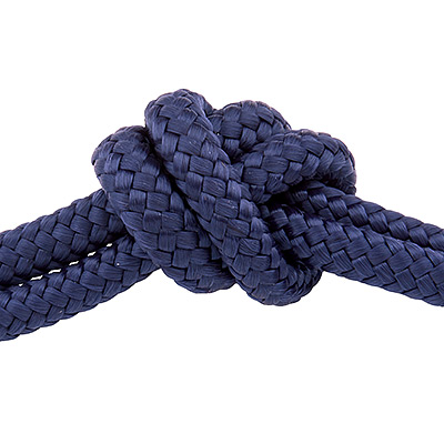 Sail rope, diameter 6 mm, length 1 m, dark blue 