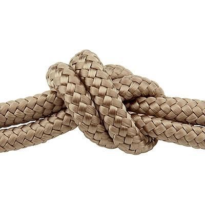 Sail rope, diameter 6 mm, length 1 m, light brown 