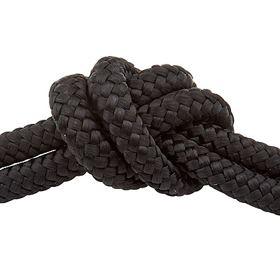 Sail rope, diameter approx. 4.5 -5 mm, length 1 m, black 