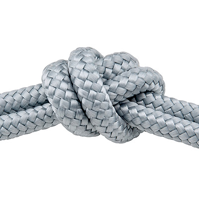 Sail rope, diameter approx. 4.5 -5 mm, length 1 m, light grey 