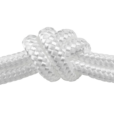 Corde à voile, diamètre env. 4,5 -5 mm, longueur 1 m, blanc 