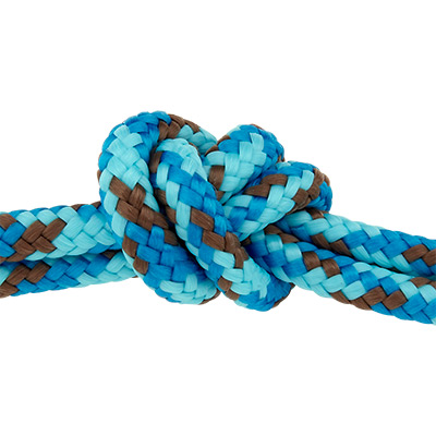 Sail rope, diameter approx. 4.5 -5 mm, length 1 m, blue-brown mix 