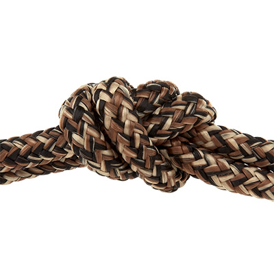 Sail rope, diameter approx. 4.5 -5 mm, length 1 m, brown-black mix 