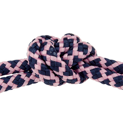 Sail rope, diameter approx. 4.5 -5 mm, length 1 m, pink-dark blue mix 