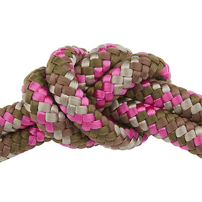 Sail rope, diameter approx. 5 mm, length 1 m, brown-pink mix 