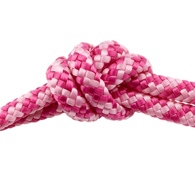 Sail rope, diameter approx. 5 mm, length 1 m, pink-pink mix 