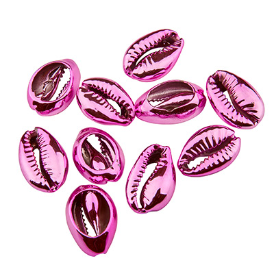 Perle de coquille Cowrie galvanisée, lilas, 20,0 x 13,5 mm, 10 pièces 