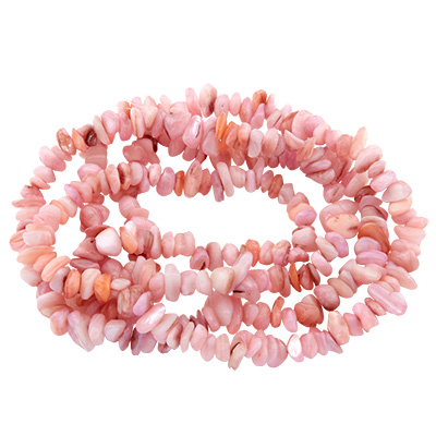Strand of freshwater shell beads Chips, dyed plum, 4-14 x 4-8 x 1-8 mm, length approx. 80 cm 