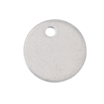 Stainless steel pendant, round, 8 mm, silver-coloured 