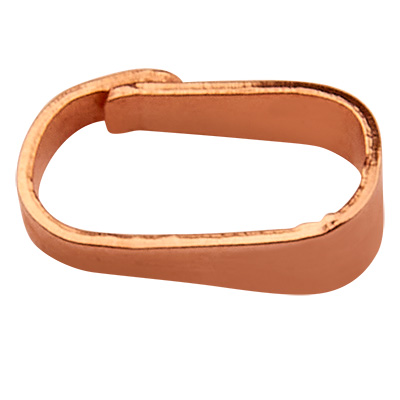 Stainless steel necklace loop/pendant holder, rose gold-coloured, 6 x 3 x 2.2 mm, 5.5 x 2.5 mm 