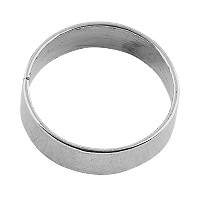 Stainless steel spacer, silver-coloured, 6.5x2 mm 