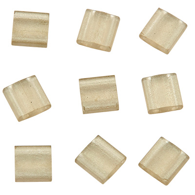 Miyuki bead Tila Bead, 5 x 5 mm, colour: transparent oyster luster, tube with approx. 7,2 gr. 