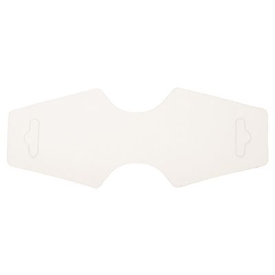 Display card for jewellery, 124 mm x 48 mm, plastic, frosted white 