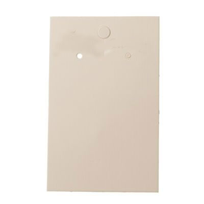 Display card for ear jewellery and pendants, 80 mm x 50 mm, cardboard, white 