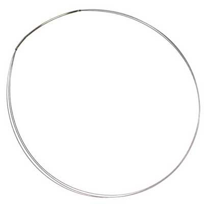 Interchangeable necklace, 3-row, push-fit fastener, silver-coloured, nylon coated jewellery wire 