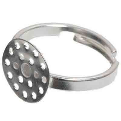 Ring rail with sieve plate 12 mm, silver-plated 