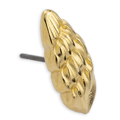 Earring shell, with titanium pin, gold plated 