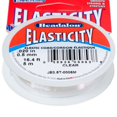 Beadalon Schmuckband elastisch, 0,5 mm, 5 m, Elasticity 