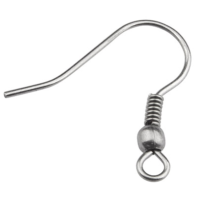 Fishhook,19.5 x 18.5 mm, silver-plated 