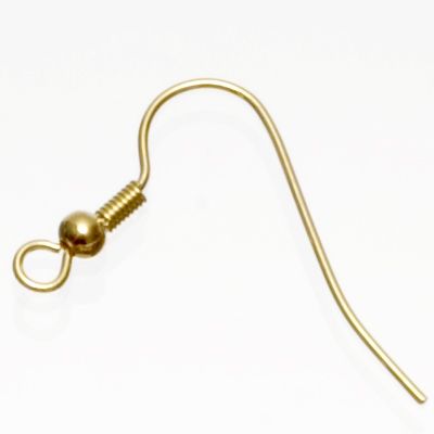 Fishhook, 19.5 x 18.5 mm, gold-plated 