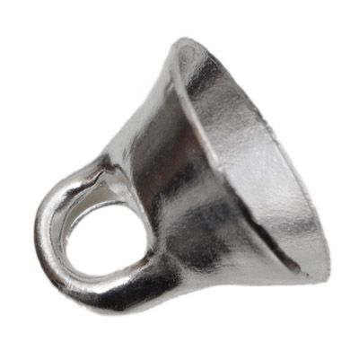 Stick-on eyelet, 7 mm, silver-plated 