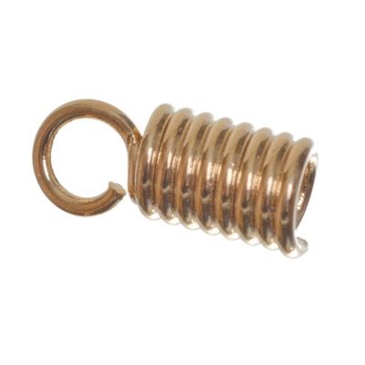 Spiral end cap, inner diameter 3 mm, gold-plated 