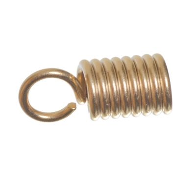 Spiral end cap, inner diameter 4 mm, gold-plated 