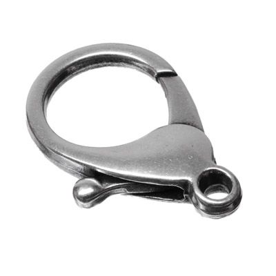 Maxi carabiner 35 x 22 mm, silver-plated 