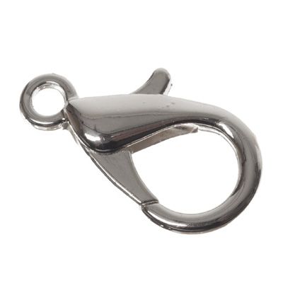 Carabiner, approx. 25 x 13 mm, silver-plated 