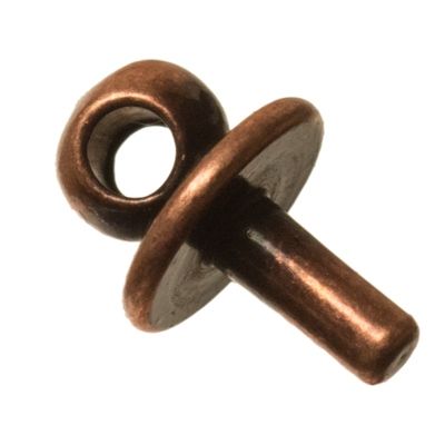 Pendant cap with eyelet for polaris beads from 1.8 mm hole, copper coloured 