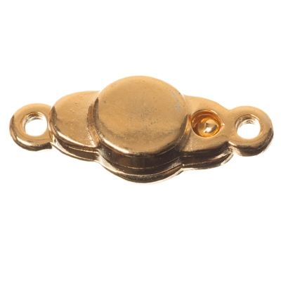 Magnetic clasp, 17.5 x 7 mm, gold-plated 